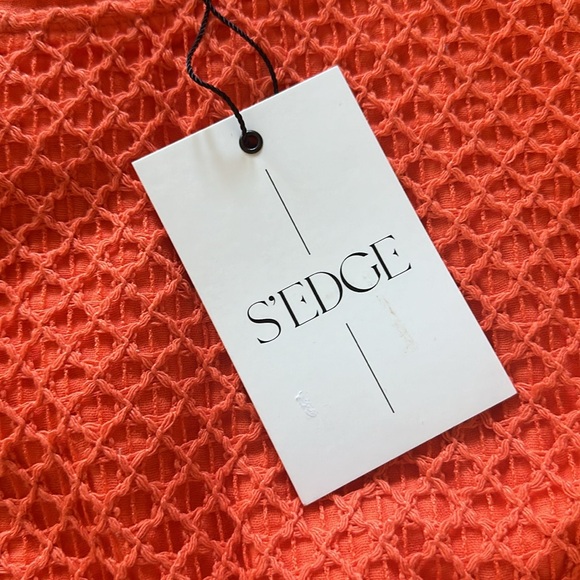 NWT S'EDGE sleeveless waffle knit mesh top with elastic waist size M - Picture 2 of 4